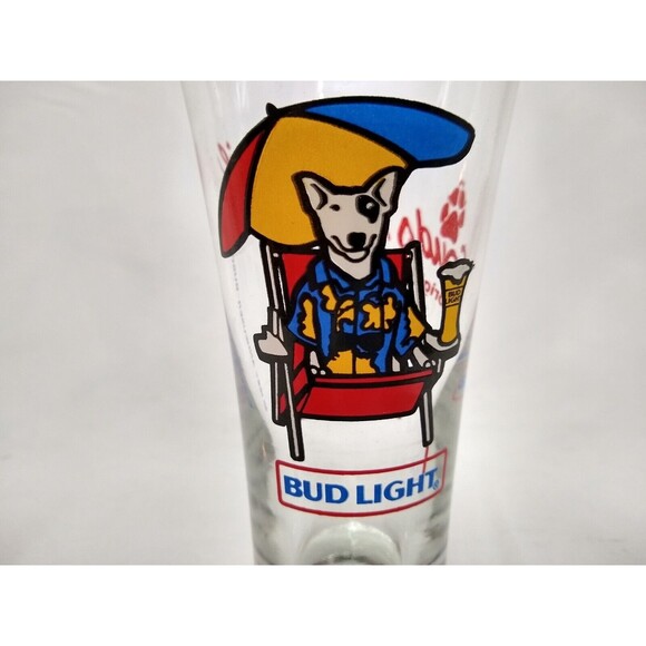 Vintage Bud Light Spuds Mackenzie Original Party Animal Set of 2 Pilsner Glasses - Picture 9 of 10
